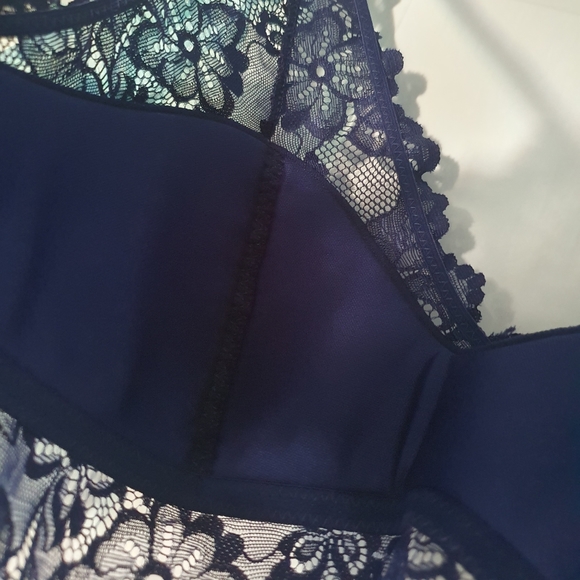 BNWT Two Pack of Lace Blue/Turquoise/Aqua/Navy Bralettes from Pep & Co - Picture 4 of 13